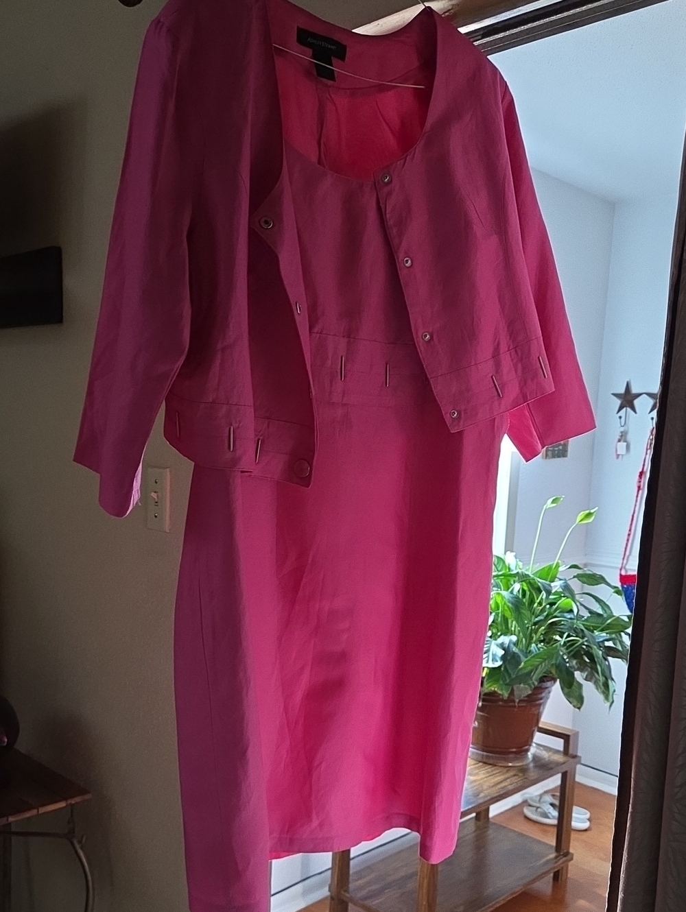 Ashley Stewart Hot Pink Pencil Skirt